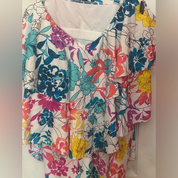 Kenneth Cole Ruffle Tiers Tankini NWT Size 1X - Picture 8 of 9